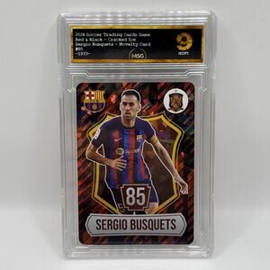 Sergio Busquets - Holo Foil Soccer Card 2024 Grass Games - Graded 9 Novelty
